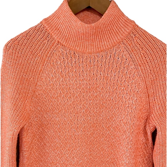 Talbots Long Sleeve Textured Stitch Wool Blend Pullover Sweater Size Medium - Picture 6 of 13